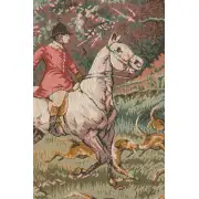 English Hunting Scene French Wall Tapestry - 64 in. x 29 in. Cotton/Viscose/Polyester by Charlotte Home Furnishings | Close Up 2