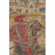 Maximilien Belgian Tapestry Wall Hanging - 48 in. x 54 in. Acrylic/Viscous/Wool/Cotton by Bernard Van Orley | Close Up 1