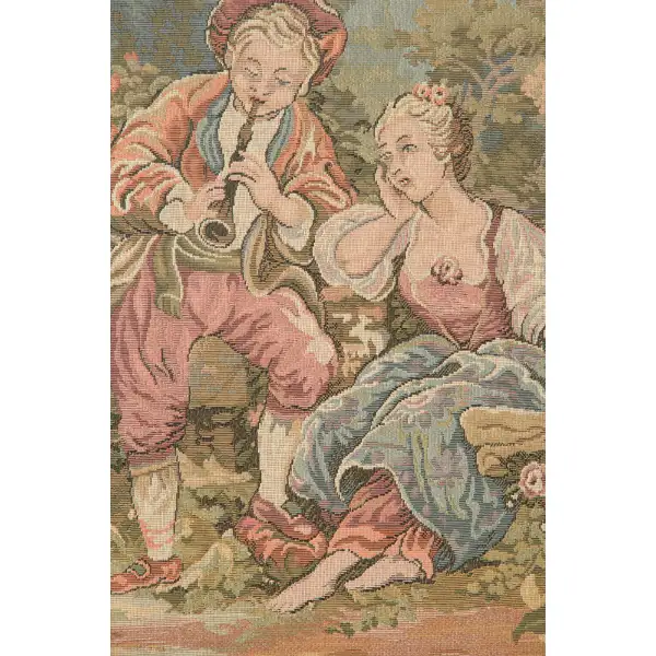 Romantic Musical Interlude Vertical Italian Wall Tapestry | Close Up 1