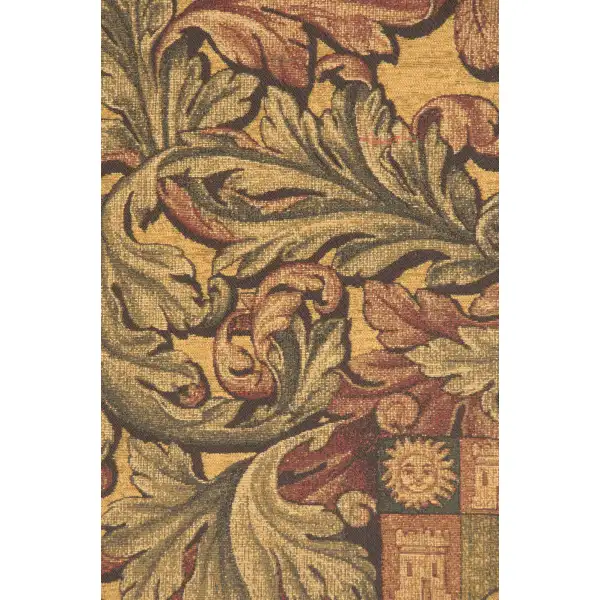 Crest and Fleur Belgian Tapestry | Close Up 1