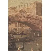 Rialto Bridge Belgian Tapestry Wall Hanging - 78 in. x 57 in. Cotton/Viscose/Polyester by Canaletto | Close Up 2