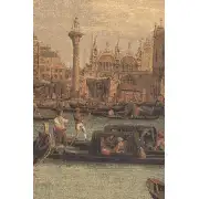 Venezia Venice Belgian Tapestry Wall Hanging - 57 in. x 38 in. Cotton/Viscose/Polyester by Canaletto | Close Up 2