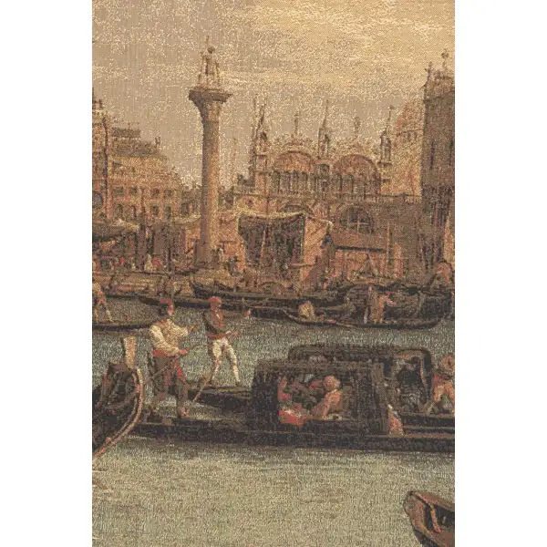 Venezia Venice Belgian Tapestry Wall Hanging - 57 in. x 38 in. Cotton/Viscose/Polyester by Canaletto | Close Up 2