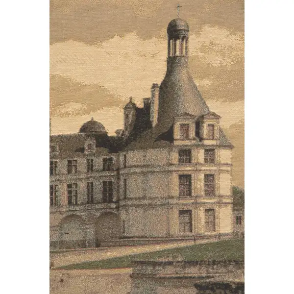 Chambord Castle II Belgian Tapestry Wall Hanging | Close Up 1