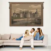 Chambord Castle II Belgian Tapestry Wall Hanging - 57 in. x 38 in. Cotton/Viscose/Polyester by Charlotte Home Furnishings | Life Style 2