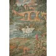 Swan In The Lake Vertical Italian Tapestry - 18 in. x 30 in. Cotton/Viscose/Polyester by Charlotte Home Furnishings | Close Up 1