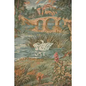 Swan In The Lake Vertical Italian Tapestry - 18 in. x 30 in. Cotton/Viscose/Polyester by Charlotte Home Furnishings Inc