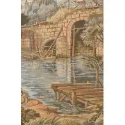 Fishing at the Lake Vertical Italian Wall Tapestry | Close Up 1