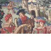 Hunting Scene Belgian Tapestry Wall Hanging | Close Up 1