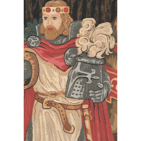 King Arthur Belgian Tapestry Wall Hanging - 27 in. x 18 in. Cotton by Charlotte Home Furnishings | Close Up 1