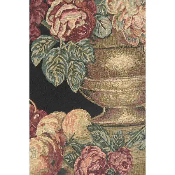 Vase on Black Mini European Tapestry | Close Up 2