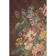 Vase with Flowers Brown Italian Tapestry | Close Up 2