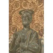 Bronze Statue of St. Pietro Italian Tapestry | Close Up 1