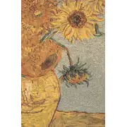 C Charlotte Home Furnishings Inc Van Gogh's Sunflower III European Cushion Cover - 18 in. x 18 in. Cotton/Polyester/Viscose by Vincent Van Gogh | Close Up 2