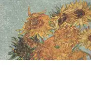 C Charlotte Home Furnishings Inc Van Gogh's Sunflower III European Cushion Cover - 18 in. x 18 in. Cotton/Polyester/Viscose by Vincent Van Gogh | Close Up 3