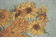 C Charlotte Home Furnishings Inc Van Gogh's Sunflower III European Cushion Cover - 18 in. x 18 in. Cotton/Polyester/Viscose by Vincent Van Gogh | Close Up 4