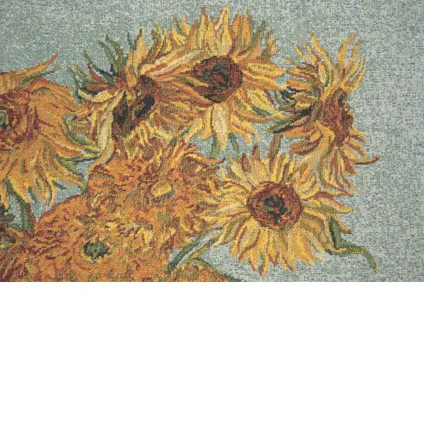 C Charlotte Home Furnishings Inc Van Gogh's Sunflower III European Cushion Cover - 18 in. x 18 in. Cotton/Polyester/Viscose by Vincent Van Gogh | Close Up 4