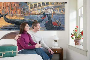 Gondola Ride II Fine Art Tapestry