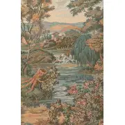 Swan In The Lake Large With Border Italian Tapestry - 70 in. x 37 in. Cotton/Viscose/Polyester by Charlotte Home Furnishings | Close Up 2