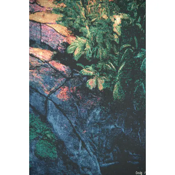 Garden Walk At Sunset Wall Tapestry - 42 in. x 54 in. Cotton/Viscose/Polyester by Craig | Close Up 2
