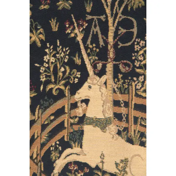 Unicorn In Captivity Belgian Tapestry Wall Hanging - 18 in. x 25 in. Cotton by Charlotte Home Furnishings | Close Up 1