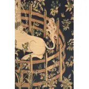 Unicorn In Captivity Belgian Tapestry Wall Hanging - 18 in. x 25 in. Cotton by Charlotte Home Furnishings | Close Up 2