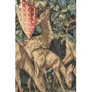 Verdure With Reindeer Belgian Tapestry Wall Hanging - 87 in. x 52 in. Cotton/Viscose/Polyester by Edward Burne Jones | Close Up 2