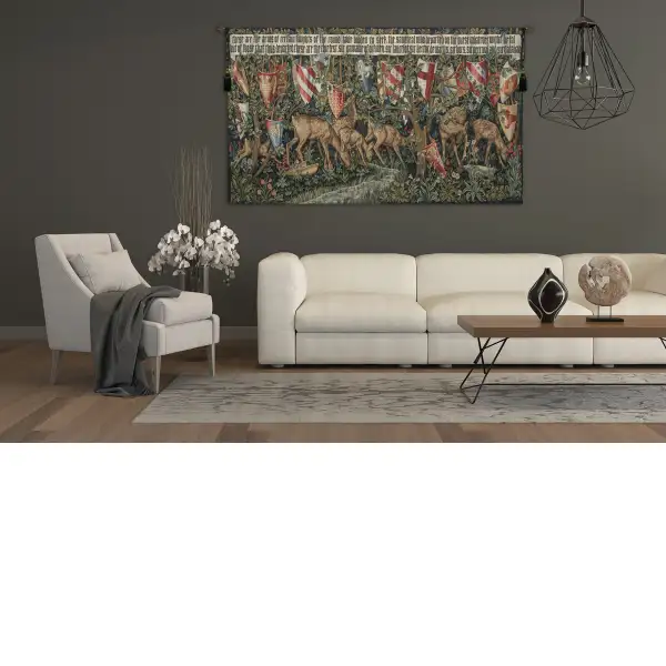 Verdure with Reindeer Belgian Tapestry Wall Hanging | Life Style 1