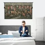 Verdure With Reindeer Belgian Tapestry Wall Hanging - 87 in. x 52 in. Cotton/Viscose/Polyester by Edward Burne Jones | Life Style 2