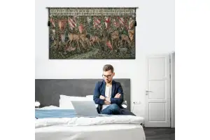 Verdure with Reindeer Belgian Wall Tapestry