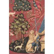 Desire A Mon Seul Desir Belgian Tapestry Wall Hanging - 28 in. x 18 in. cottonampViscose by Charlotte Home Furnishings | Close Up 2