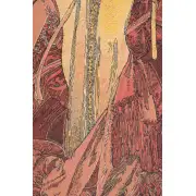 Mucha Autumn Belgian Tapestry Wall Hanging - 26 in. x 60 in. Cotton/Polyester by Alphonse Mucha | Close Up 2