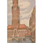 Views of Bruges I Belgian Tapestry Wall Hanging | Close Up 1
