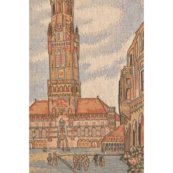 Views of Bruges I Belgian Tapestry Wall Hanging | Close Up 1