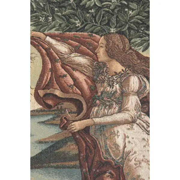 Birth of Venus Boticelli Belgian Tapestry Wall Hanging | Close Up 1