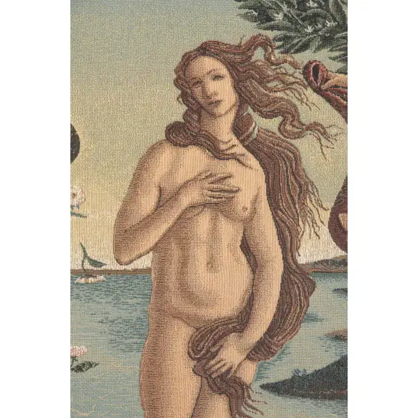 Birth of Venus Boticelli Belgian Tapestry Wall Hanging | Close Up 2