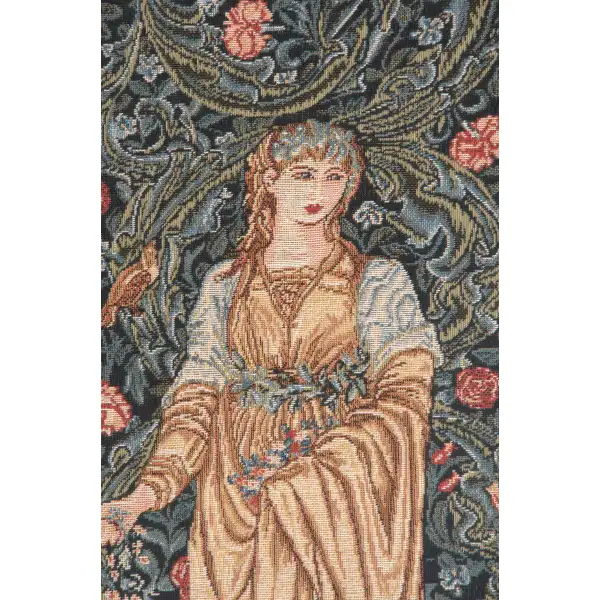 Flora without border Belgian Tapestry Wall Hanging | Close Up 1