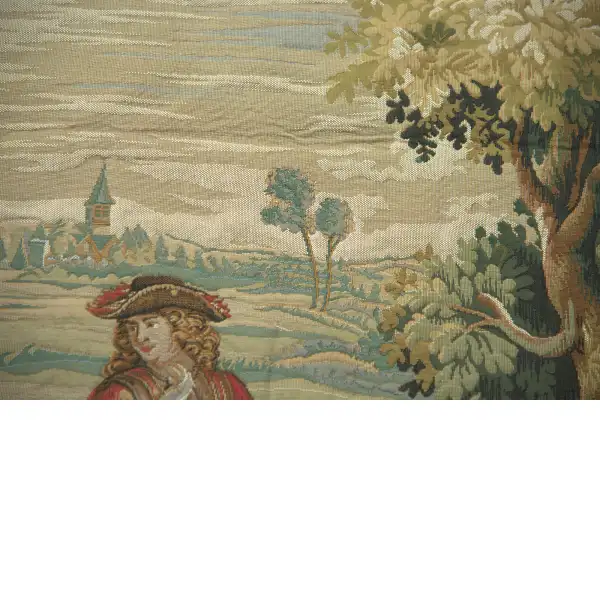 Les Sonneurs du Roi Les Tambours Center Panel French Tapestry | Close Up 1