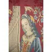 Lady with the Organ French Tapestry | Close Up 1