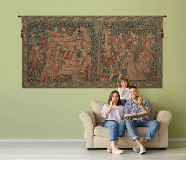 Vendage European Tapestry - 70 in. x 30 in. Cotton/Viscose/Polyester by Charlotte Home Furnishings | Life Style 2