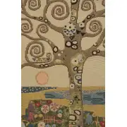 Tree Of Life By Klimt I Italian Tapestry - 25 in. x 19 in. Cotton/viscose/goldthreadembellishments by Gustav Klimt | Close Up 1