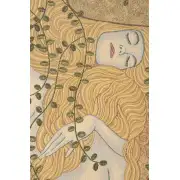 Water Snakes By Klimt Italian Tapestry - 24 in. x 65 in. Cotton/Viscose/Polyester by Gustav Klimt | Close Up 2