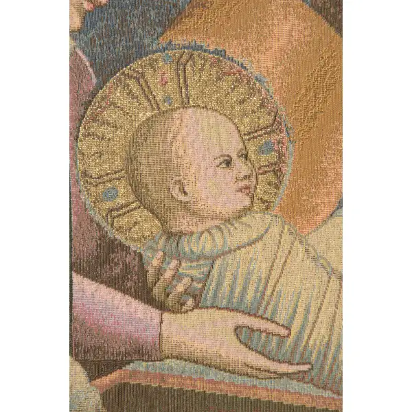 Nativity Giotto Left Panel Italian Tapestry | Close Up 1