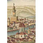 Florence Ancient Map Italian Tapestry | Close Up 1