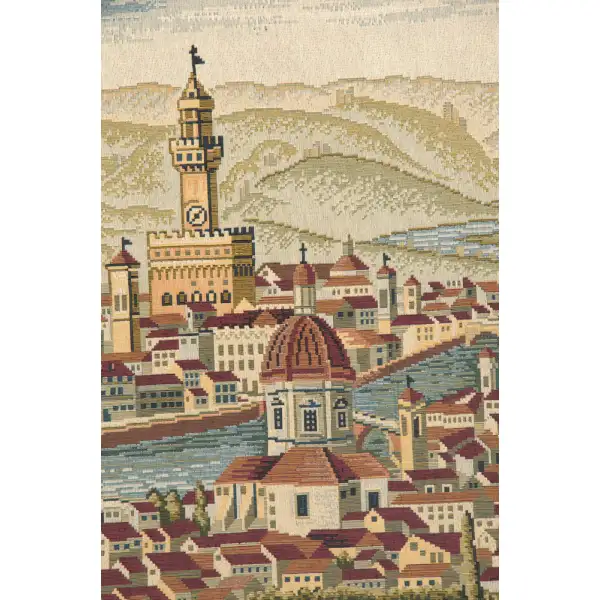 Florence Ancient Map Italian Tapestry | Close Up 1