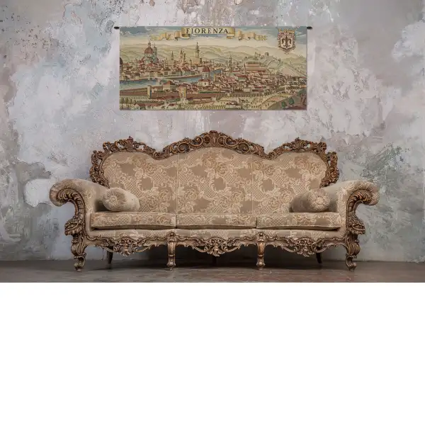 Florence Ancient Map Italian Tapestry | Life Style 1