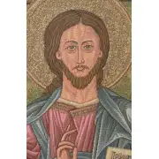 Christ Pantocrator Icon Italian Tapestry | Close Up 1