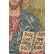 Christ Pantocrator Icon Italian Tapestry | Close Up 2