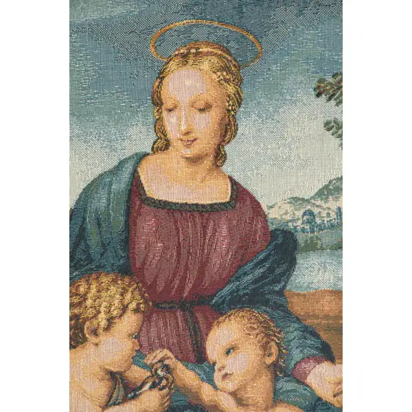 Madonna del Cardellino II Italian Tapestry | Close Up 1
