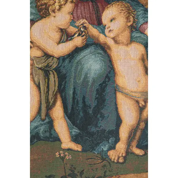 Madonna del Cardellino II Italian Tapestry | Close Up 2